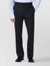 Lardini Tailored Wool Blend Trousers Featuring Pockets In Blue