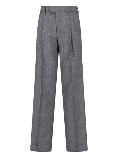 Lardini Tailored Wool Trousers In Gray