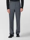 Lardini Tailored Wool Trousers With Pockets And Loops In Gray
