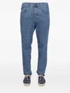 Lardini Medium Blue Five-pocket Jeans In Blue
