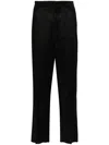 Lardini Tapered-leg Twill Trousers In Black