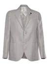 Lardini Checked Single-breasted Tailored Blazer In Multi