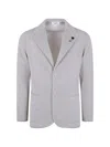 Lardini Texture Blazer In Gray