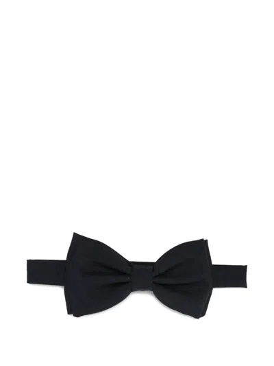 Lardini Textured Bow Tie In Black