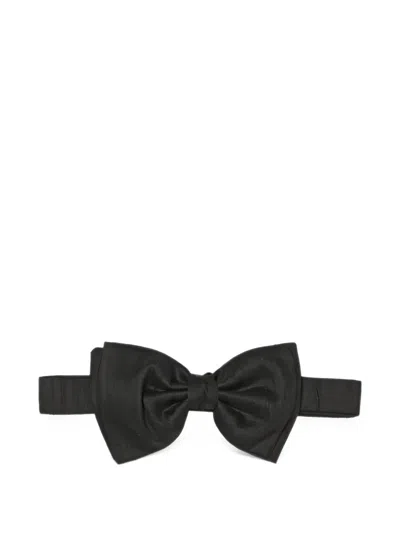 Lardini Textured Bow Tie In Black