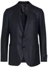 Lardini Textured Cashmere And Silk-blend Blazer In Blue