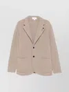 Lardini Textured Long Sleeve Jacket With Lapel Pin In Neutral