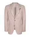 Lardini Patterned Button Blazer In Pink