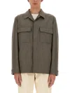 Lardini Collar Jacket Flap Pockets In Brown