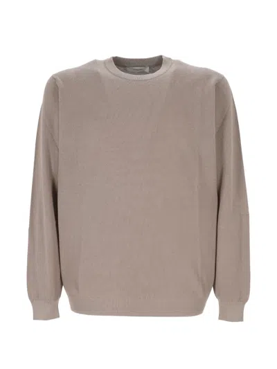 Lardini Textured-knit Sweater In Brown