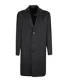 Lardini Three-button Notched Lapel Coat In Black