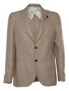 Lardini Three-button Patch-pocket Blazer In Brown