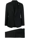 Lardini Three-piece Suit In Schwarz