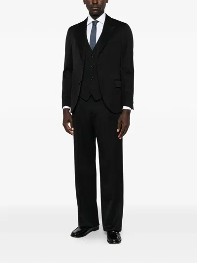 Lardini Three-piece Suit In Black
