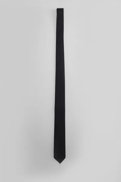 LARDINI TIE IN BLACK SILK