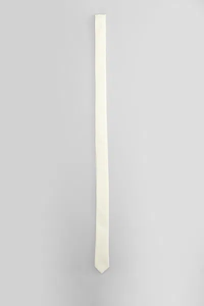 Lardini Tie In White Silk