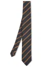 Lardini Striped Tie In Black