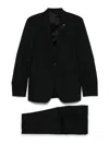 Lardini Tailored Black Suit With Notch Lapel In Black
