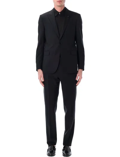 Lardini Traje Con Prendedor En La Solapa In Black