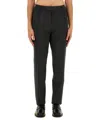 Lardini Straight Leg Trousers With Belt Loops In Gray
