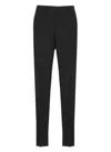 Lardini Tailored Black Virgin Wool Pants In Black
