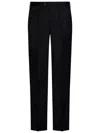 Lardini Blue Belt-loop Trousers In Black