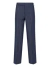 Lardini Virgin Wool And Cashmere Pants In Blue