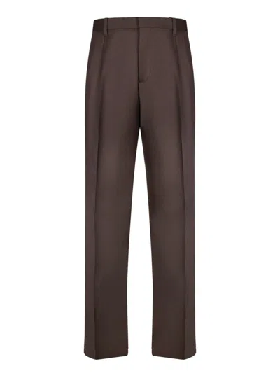 Lardini Straight-leg Tailored Trousers In Brown