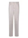 Lardini Linen And Viscose Trousers In White