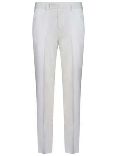Lardini Linen Cream Trousers By  In White