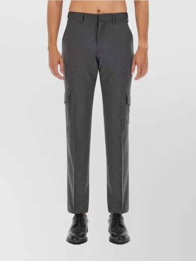 LARDINI TROUSERS WOOL MULTIPLE POCKETS