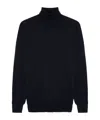 Lardini Turtleneck Wool Sweater In Black