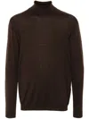 Lardini Turtleneck Sweater In Brown
