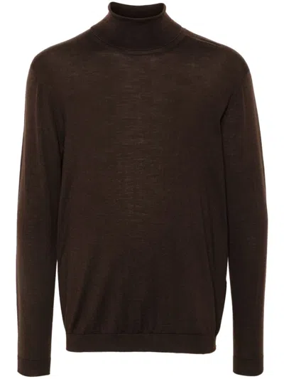 Lardini Turtleneck Sweater In Brown