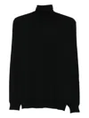 Lardini Turtleneck Wool Sweater In Black