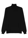 Lardini Turtleneck Wool Sweater In Black
