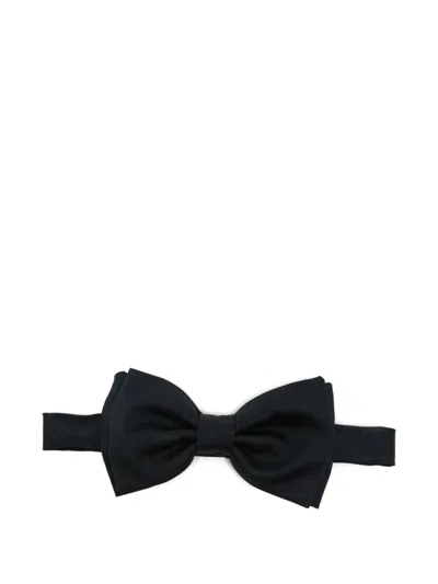 Lardini Twill Bow Tie In Black