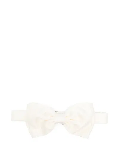 Lardini Twill Bow Tie In Neutrals