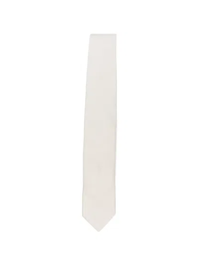 Lardini Twill Tie In White