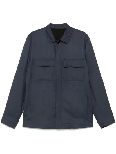 Lardini Twill-weave Shirt In Blue