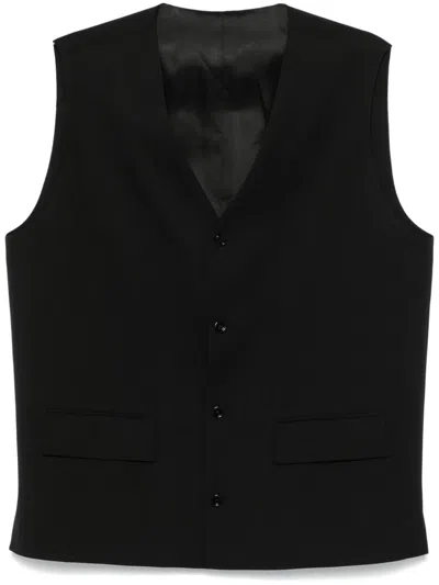 LARDINI TWILL-WEAVE WAISTCOAT