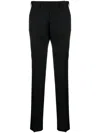 Lardini Twill-weave Wool Tailored Trousers In Black