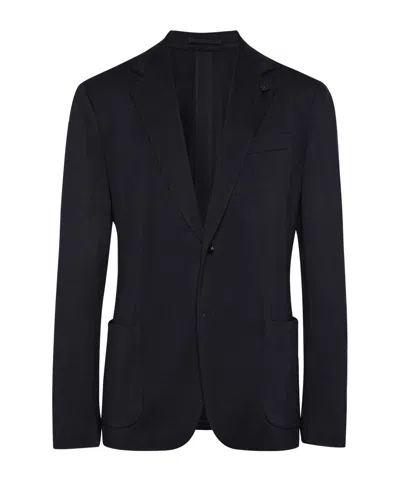 Lardini Two-piece Long-sleeved Suit Set In Black