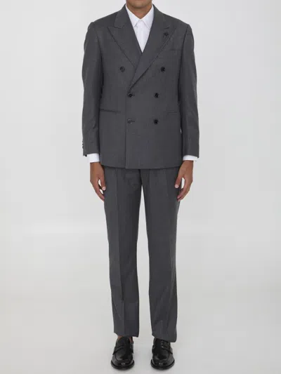 Lardini Two-piece Suit In Wool And Cashmere In Grey