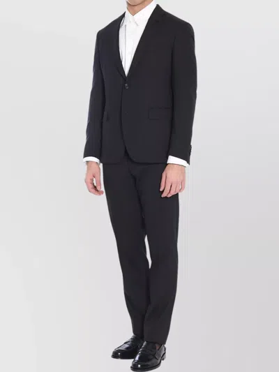 Lardini Two-piece Wool Blend Suit In Black