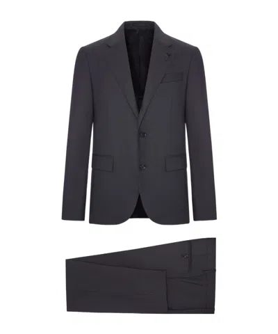 Lardini Two-piece Set: Long-sleeve Suit Jacket And Trousers In Gold