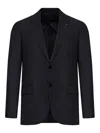 Lardini Unlined Single-breasted Tailored Jacket In Black