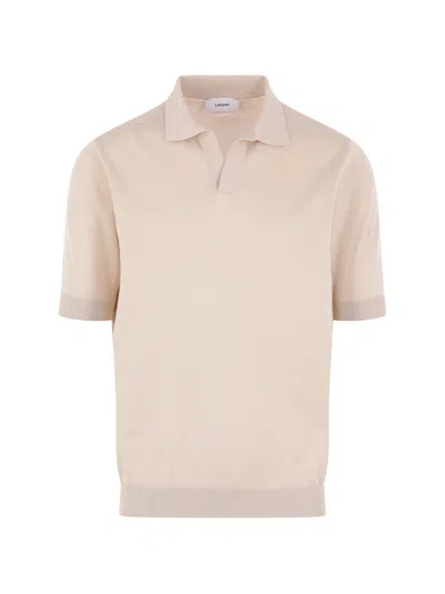 Lardini V-neck T-shirt In Neutral