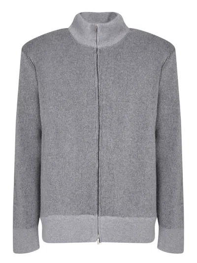 LARDINI VANISÃ© GREY WOOL AND CASHMERE SWEATER