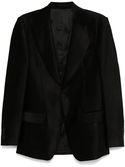 Lardini Velvet Blazer In Black
